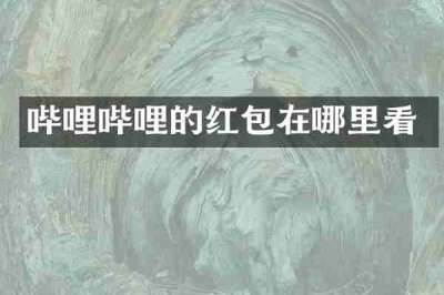 哔哩哔哩的红包在哪里看