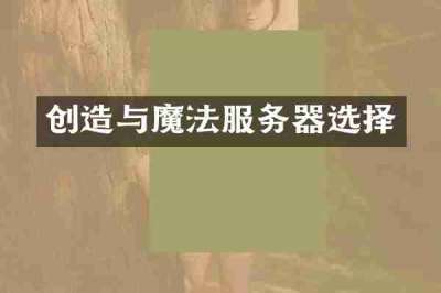 创造与魔法服务器选择