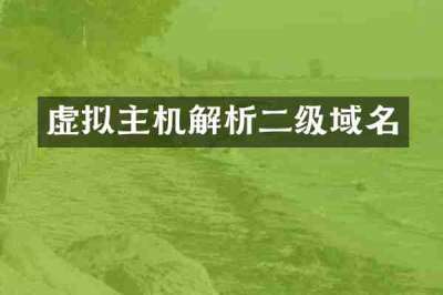 虚拟主机解析二级域名