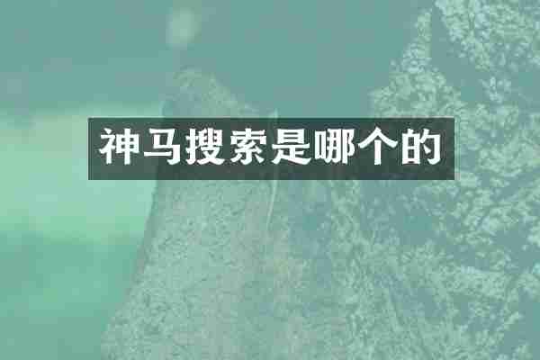 神马搜索是哪个的