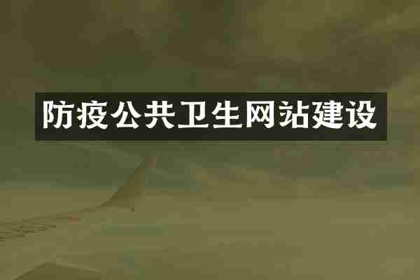 防疫公共卫生网站建设