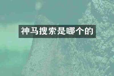 神马搜索是哪个的