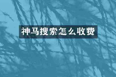 神马搜索怎么收费