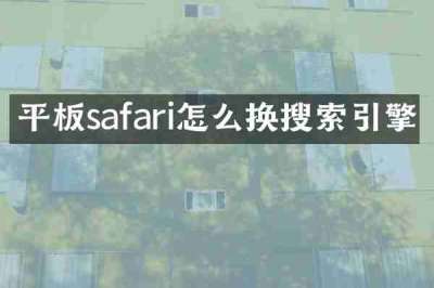 平板safari怎么换搜索引擎