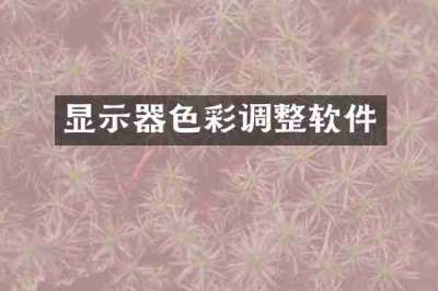 显示器色彩调整软件