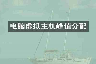电脑虚拟主机峰值分配
