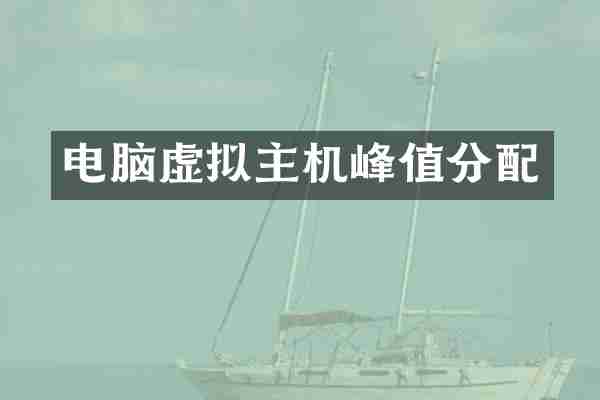 电脑虚拟主机峰值分配