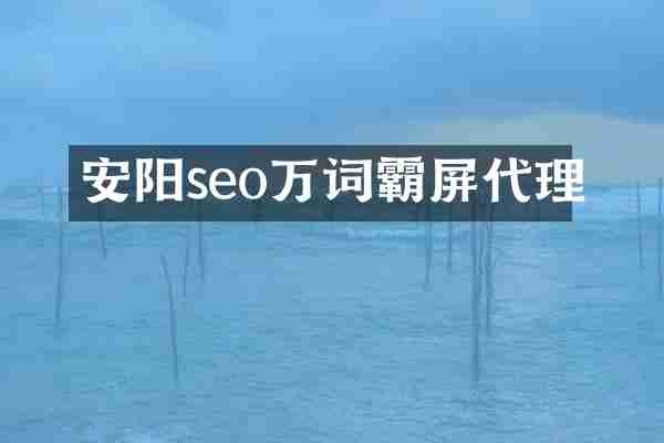 安阳seo万词霸屏代理