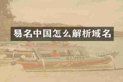 易名中国怎么解析域名