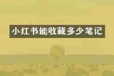小红书能收藏多少笔记