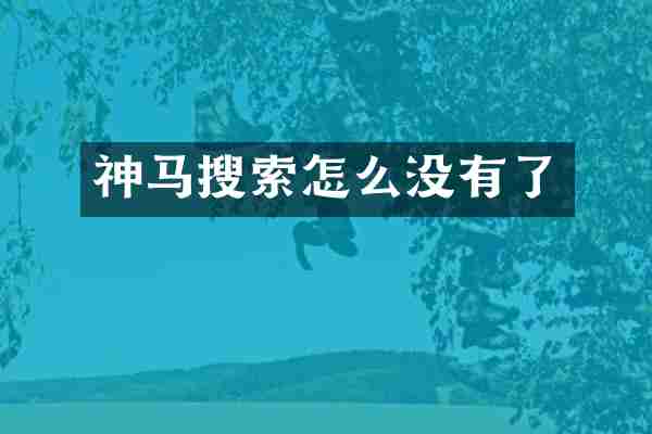 神马搜索怎么没有了