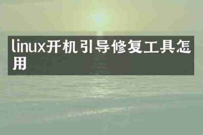 linux开机引导修复工具怎么用