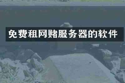 免费租网赌服务器的软件
