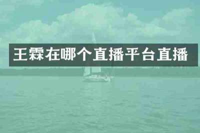 王霖在哪个直播平台直播
