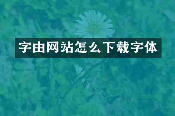 字由网站怎么下载字体