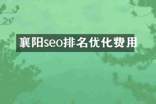 襄阳seo排名优化费用