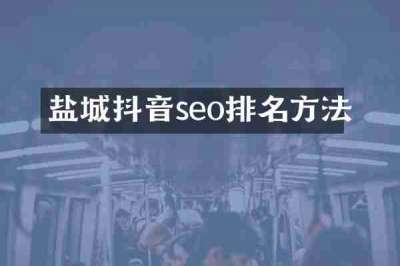 盐城抖音seo排名方法