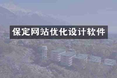 保定网站优化设计软件