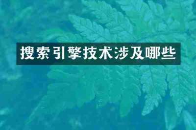 搜索引擎技术涉及哪些