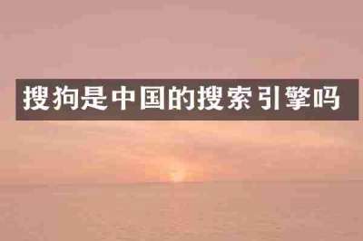 搜狗是中国的搜索引擎吗