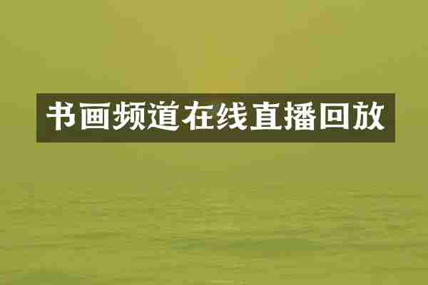 书画频道在线直播回放