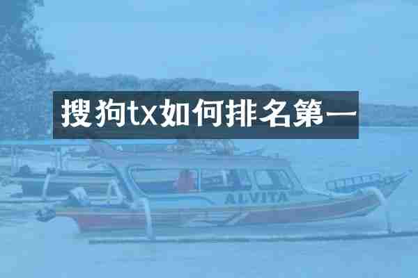 搜狗tx如何排名第一