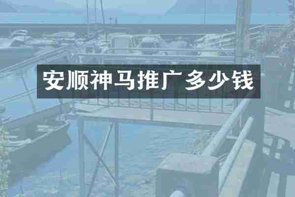 安顺神马推广多少钱