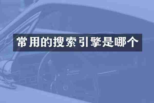 常用的搜索引擎是哪个