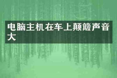 电脑主机在车上颠簸声音大