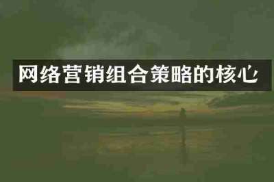 网络营销组合策略的核心