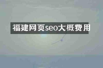 福建网页seo大概费用