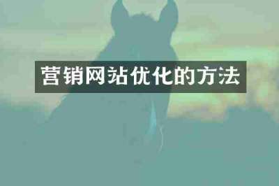 营销网站优化的方法