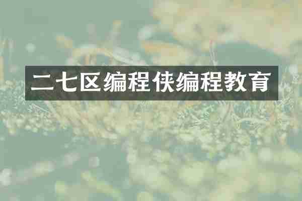二七区编程侠编程教育