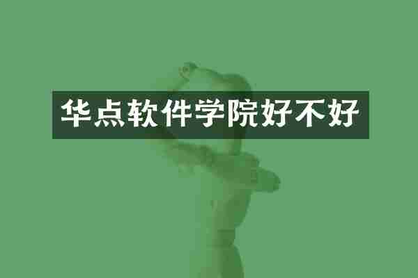 华点软件学院好不好