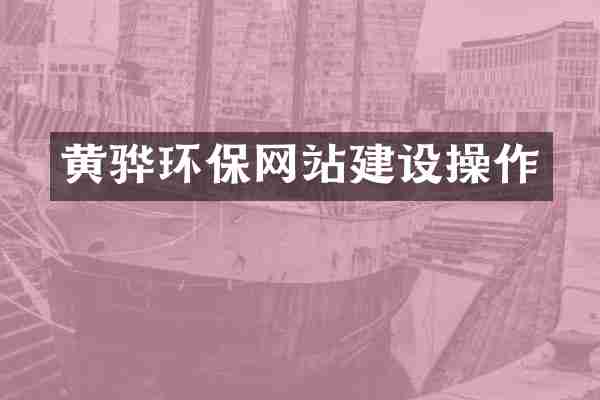 黄骅环保网站建设操作
