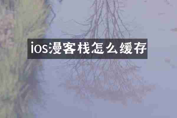 ios漫客栈怎么缓存