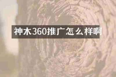 神木360推广怎么样啊