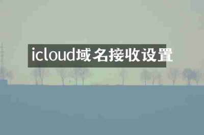 icloud域名接收设置