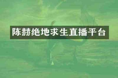 陈赫绝地求生直播平台