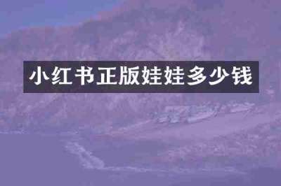小红书正版娃娃多少钱