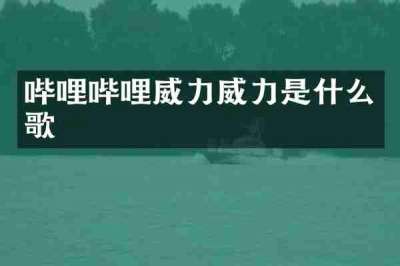 哔哩哔哩威力威力是什么歌
