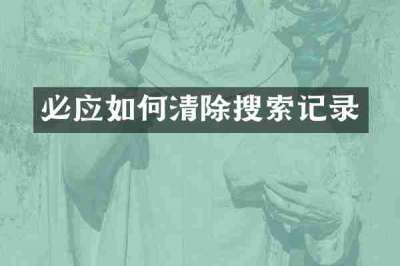 必应如何清除搜索记录