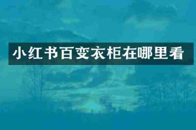 小红书百变衣柜在哪里看