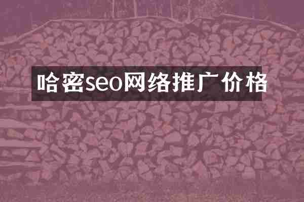 哈密seo网络推广价格