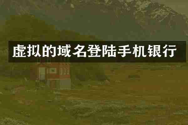 虚拟的域名登陆手机银行