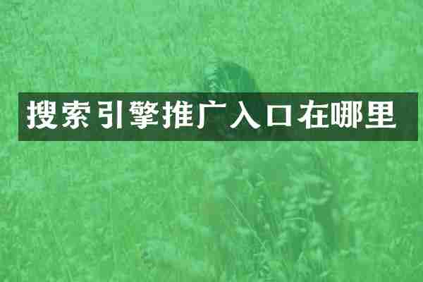 搜索引擎推广入口在哪里