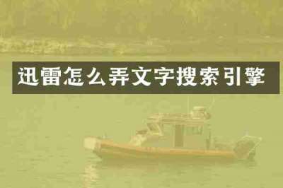 迅雷怎么弄文字搜索引擎