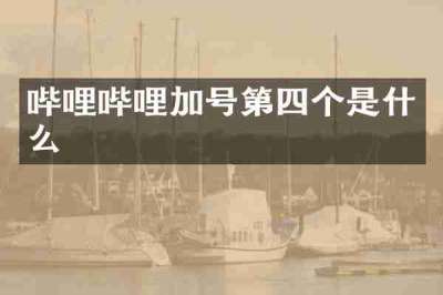 哔哩哔哩加号第四个是什么