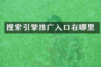 搜索引擎推广入口在哪里