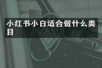 小红书小白适合做什么类目
